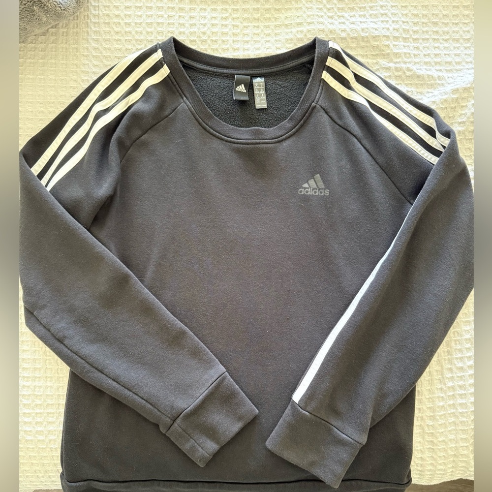 Adidas black crew neck jacket